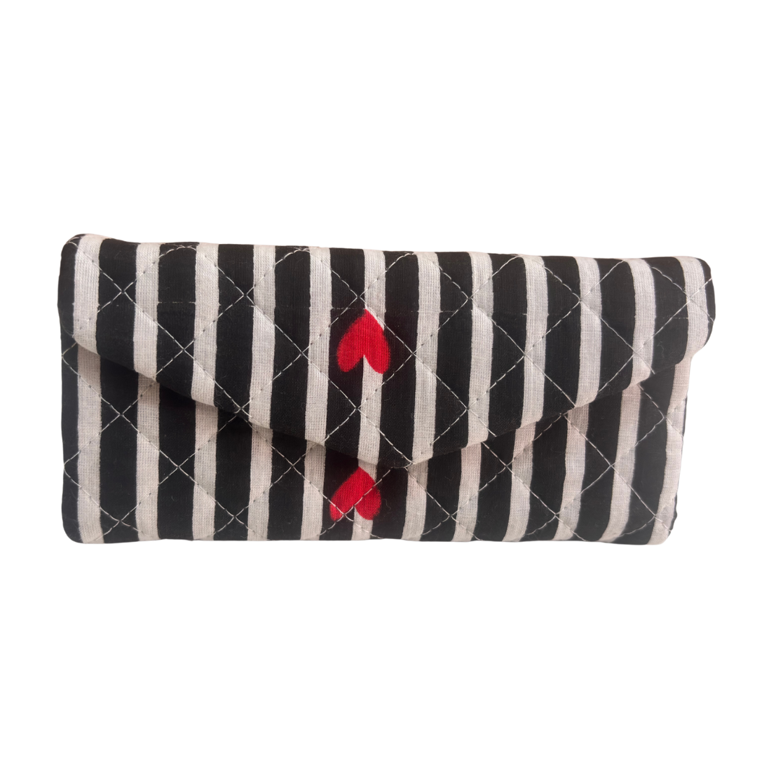 The House of RajPadmini Foldable Cotton Sunglass Case with Magnetic Closure