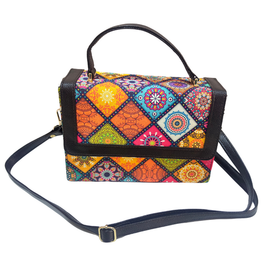 The House of RajPadmini Mandala Print Crossbody Box Bag