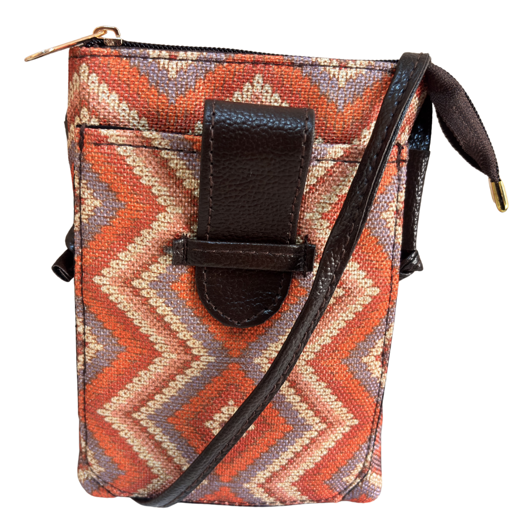 Mobile Sling Bag for Women | Printed Crossbody Phone Bag for Travel & Daily Use | The House of RajPadmini