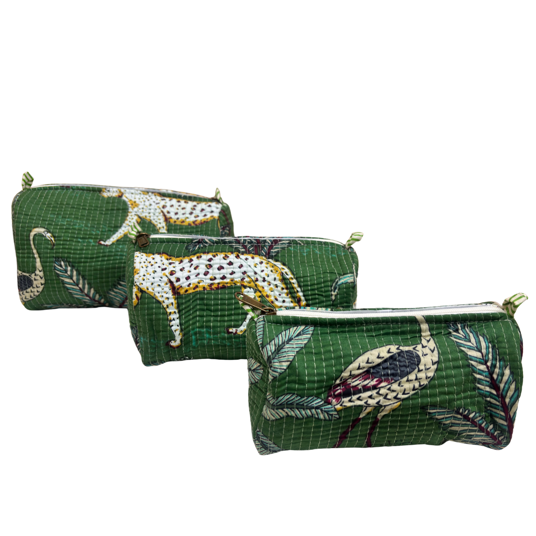 The Alfred Edition Multipurpose Travel Organizers:- Premium Handcrafted Waterproof Quilted Cotton Beauty/Travel Organizer Bag for Men & Women