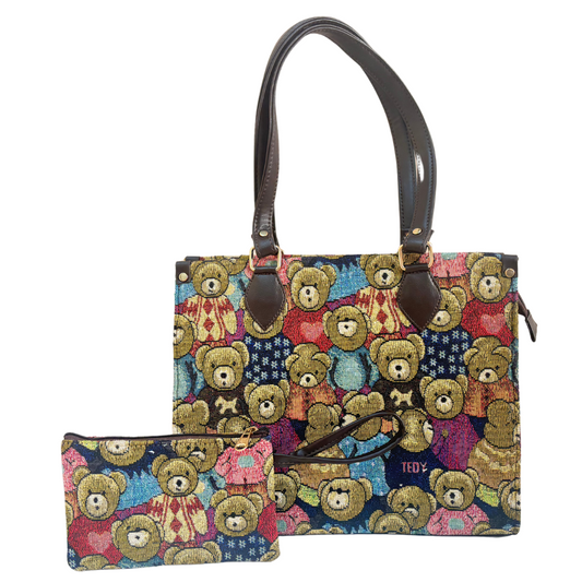 Atrangi Edition:- Teddy Handcrafted Tote Bag with complimentary Pouch