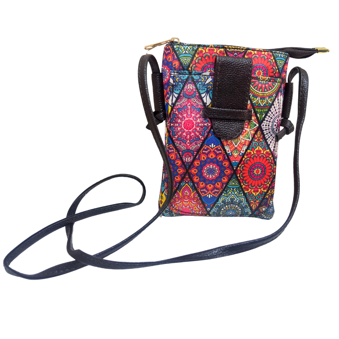 The DoorSanchaar Edition:- Women's Printed Mobile Sling Bag