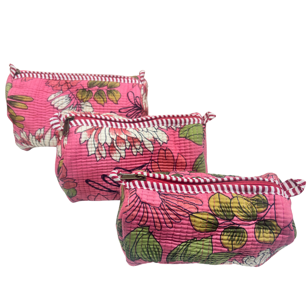 The Alfred Edition Travel Accessory:- Premium Handcrafted Waterproof Quilted Cotton Beauty/Travel Organizer Bag for Men & Women