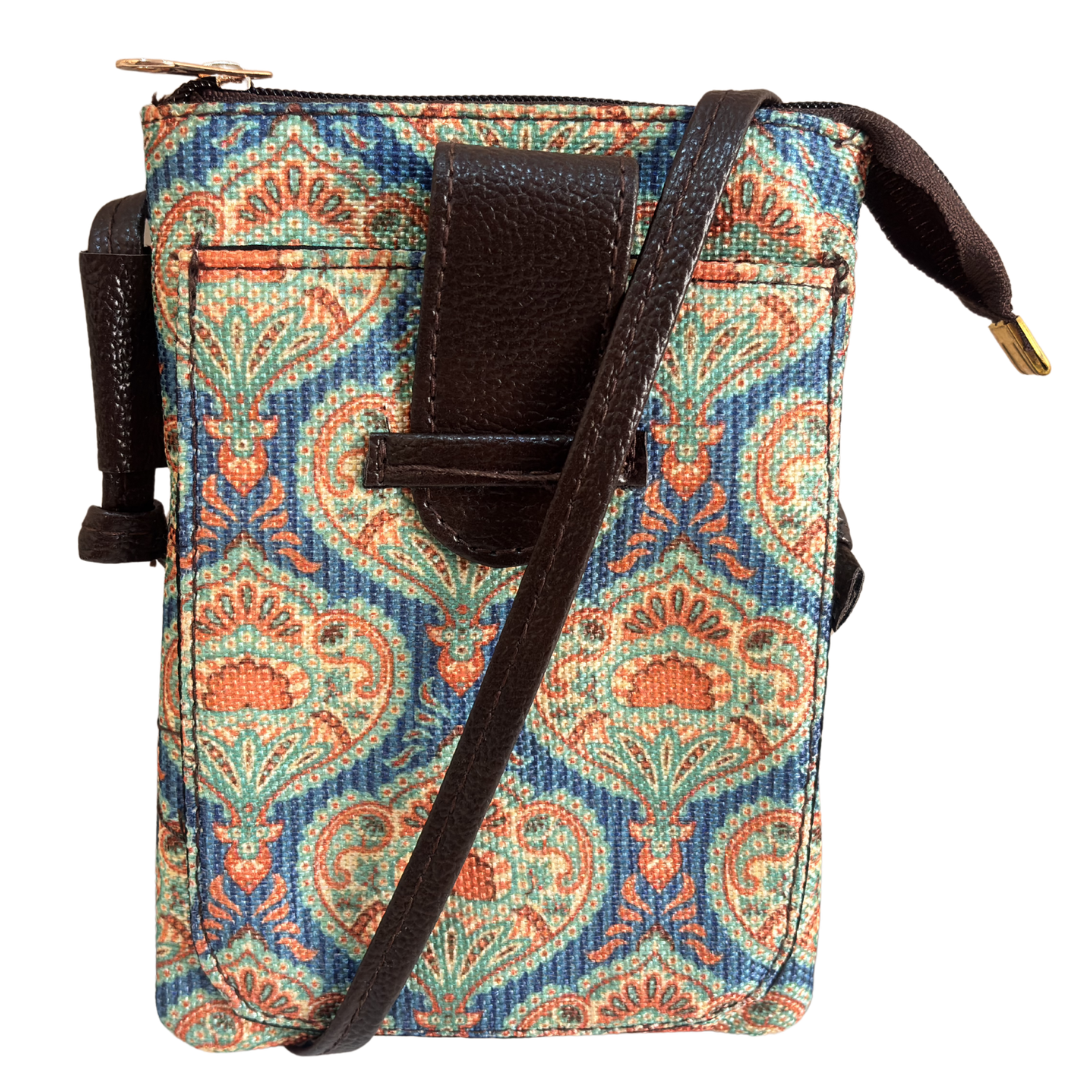 Mobile Sling Bag for Women | Printed Crossbody Phone Bag for Travel & Daily Use | The House of RajPadmini