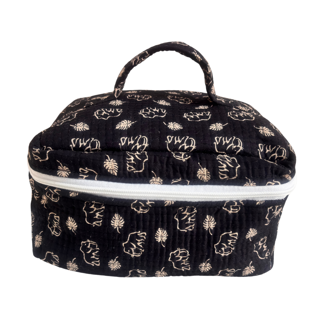 The House of RajPadmini Quilted Cotton Cosmetic Case