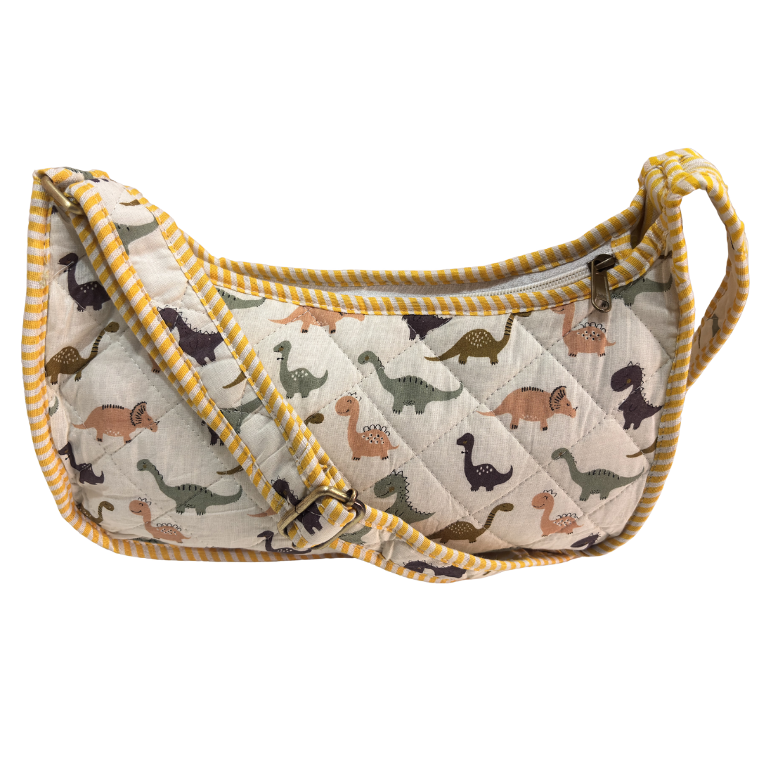 Quilted Cotton Moon Sling Bag for Women | Handcrafted Moon Crossbody Bag for Daily & Casual Wear | The House of RajPadmini