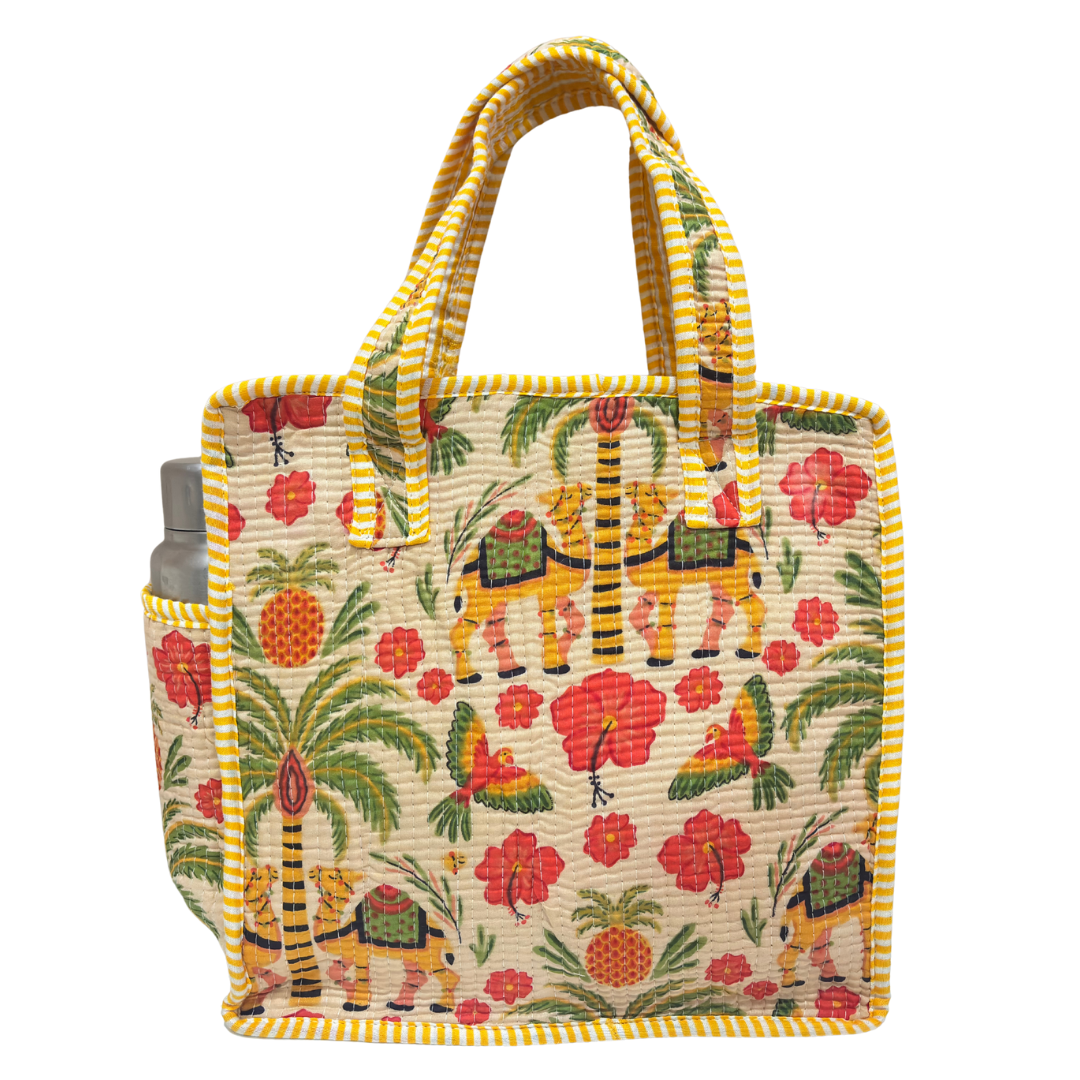 Handcrafted Quilted Cotton Mini Bag