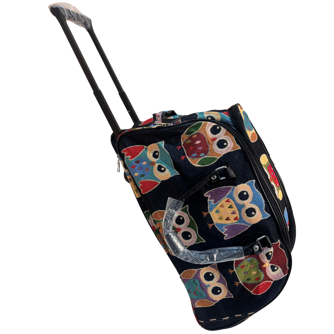 The House of RajPadmini Road Warrior Edition:- Waterproof Elephant Print Wheeled Travel Duffle Trolley Bag