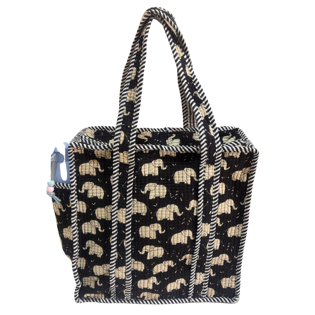 RajPadmini Handcrafted Quilted Cotton Ghar Se Mandir Edition - Tiffin & Pooja Carrier Collection