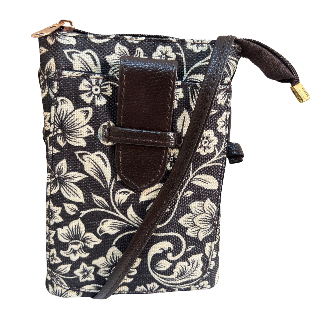 Mobile Sling Bag for Women | Printed Crossbody Phone Bag for Travel & Daily Use | The House of RajPadmini