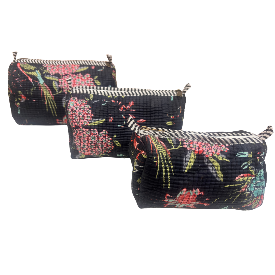 The Alfred Edition Multipurpose Travel Organizers:- Premium Handcrafted Waterproof Quilted Cotton Beauty/Travel Organizer Bag for Men & Women