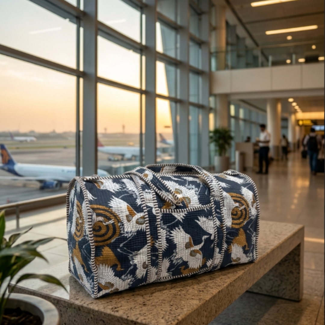 The Pushkar Balloon Quilted Heritage Duffle - Travel Ready Collection