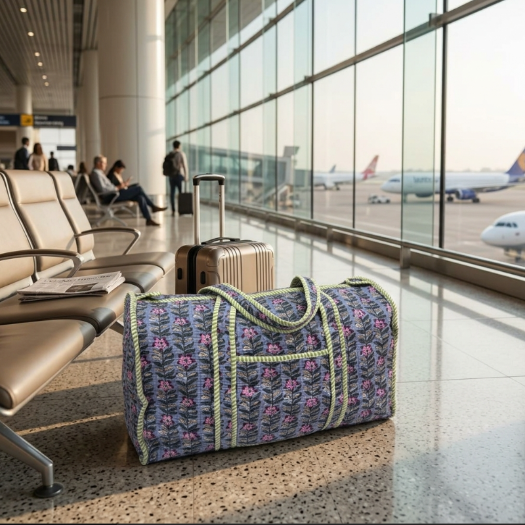 The Pushkar Balloon Quilted Heritage Duffle - Travel Ready Collection
