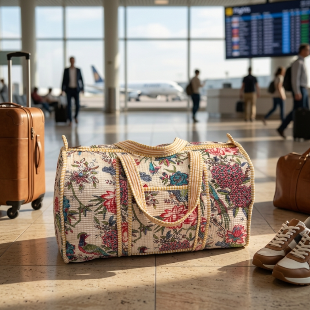 The Pushkar Balloon Quilted Heritage Duffle - Travel Ready Collection