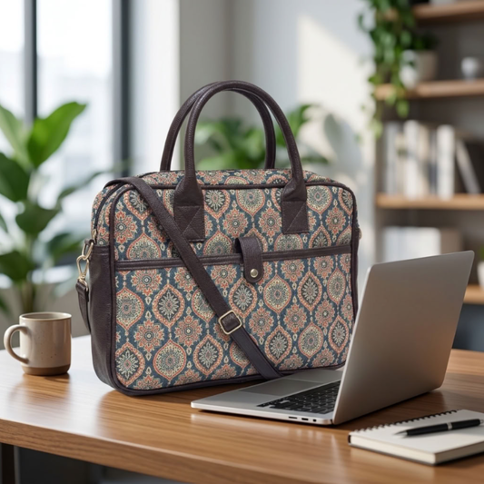 Unisex Laptop Bag | 19x17 inches |The House of RajPadmini