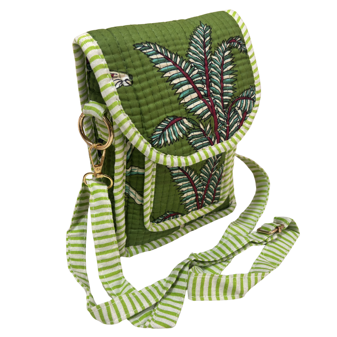 Quilted Cotton Mobile Sling Bag | The House of RajPadmini