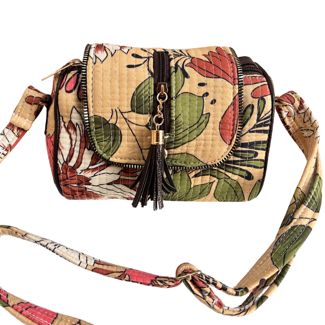 RajPadmini Handcrafted Quilted Cotton Sling Bag