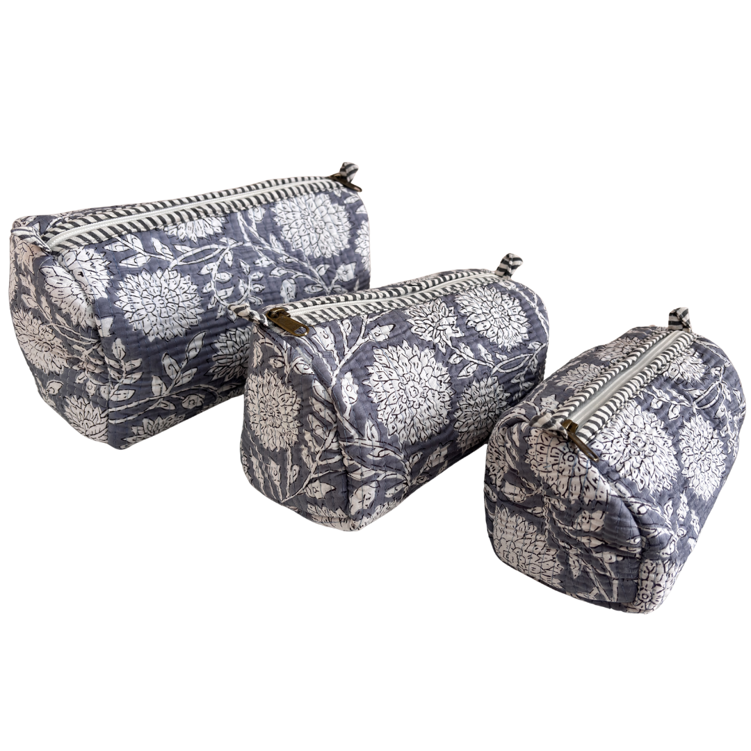 The Alfred Edition Multipurpose Travel Organizers:- Premium Handcrafted Waterproof Quilted Cotton Beauty/Travel Organizer Bag for Men & Women