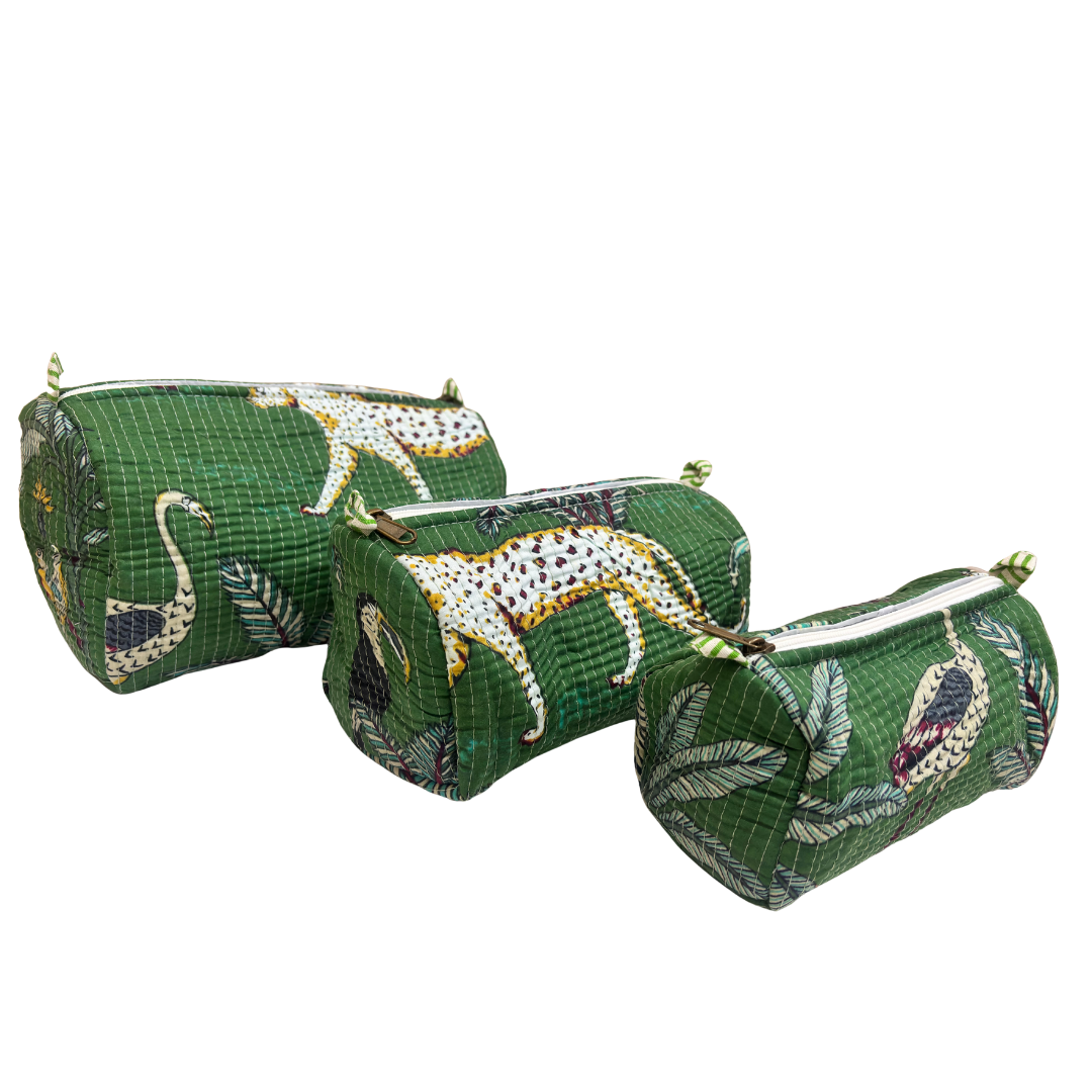 The Alfred Edition Multipurpose Travel Organizers:- Premium Handcrafted Waterproof Quilted Cotton Beauty/Travel Organizer Bag for Men & Women