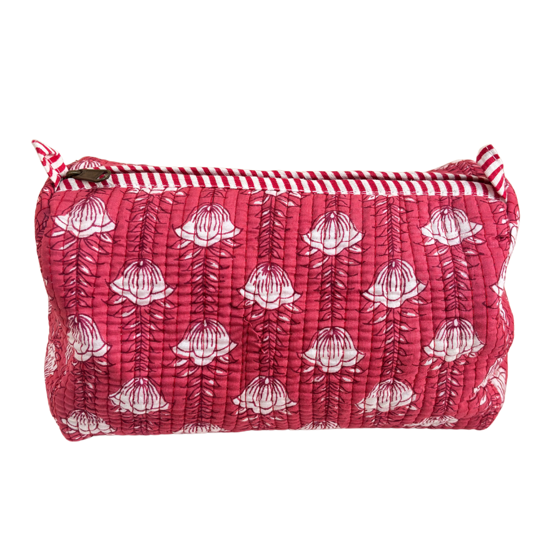 4-in-1 Festive Gifting COMBO : Premium Quilted Tote Bag + 3 Waterproof Pouches = Your Complete Organization Solution!