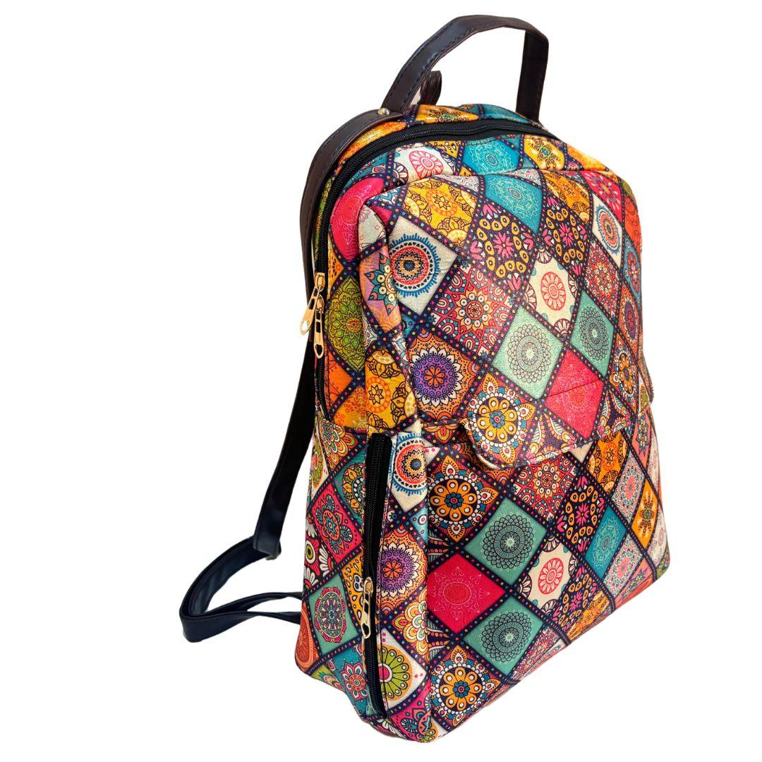 Ghummakad Edition :- Premium Ethnic Patterned Multicolor Backpack