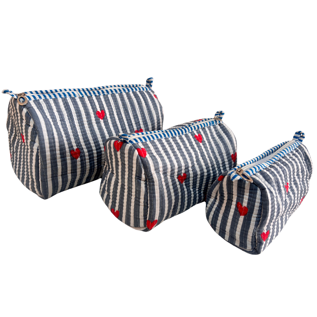 The Alfred Edition Multipurpose Travel Organizers:- Premium Handcrafted Waterproof Quilted Cotton Beauty/Travel Organizer Bag for Men & Women