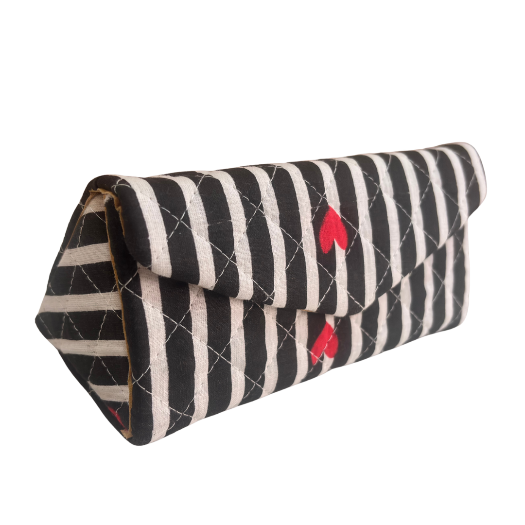 The House of RajPadmini Foldable Cotton Sunglass Case with Magnetic Closure