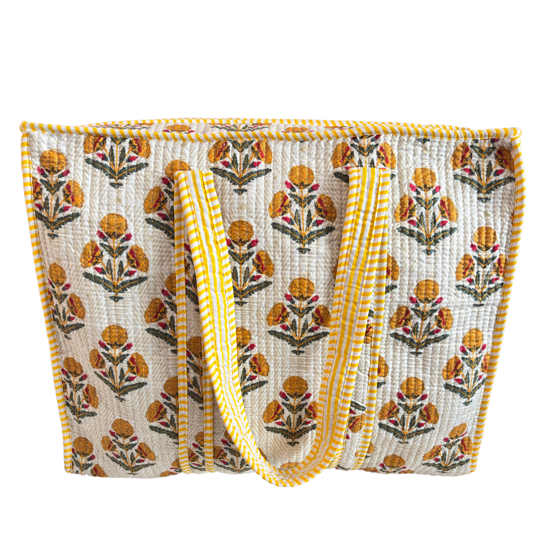 The Bazaar Bhoot Edition:- Premium Cotton Quilted Shopping Tote Bag