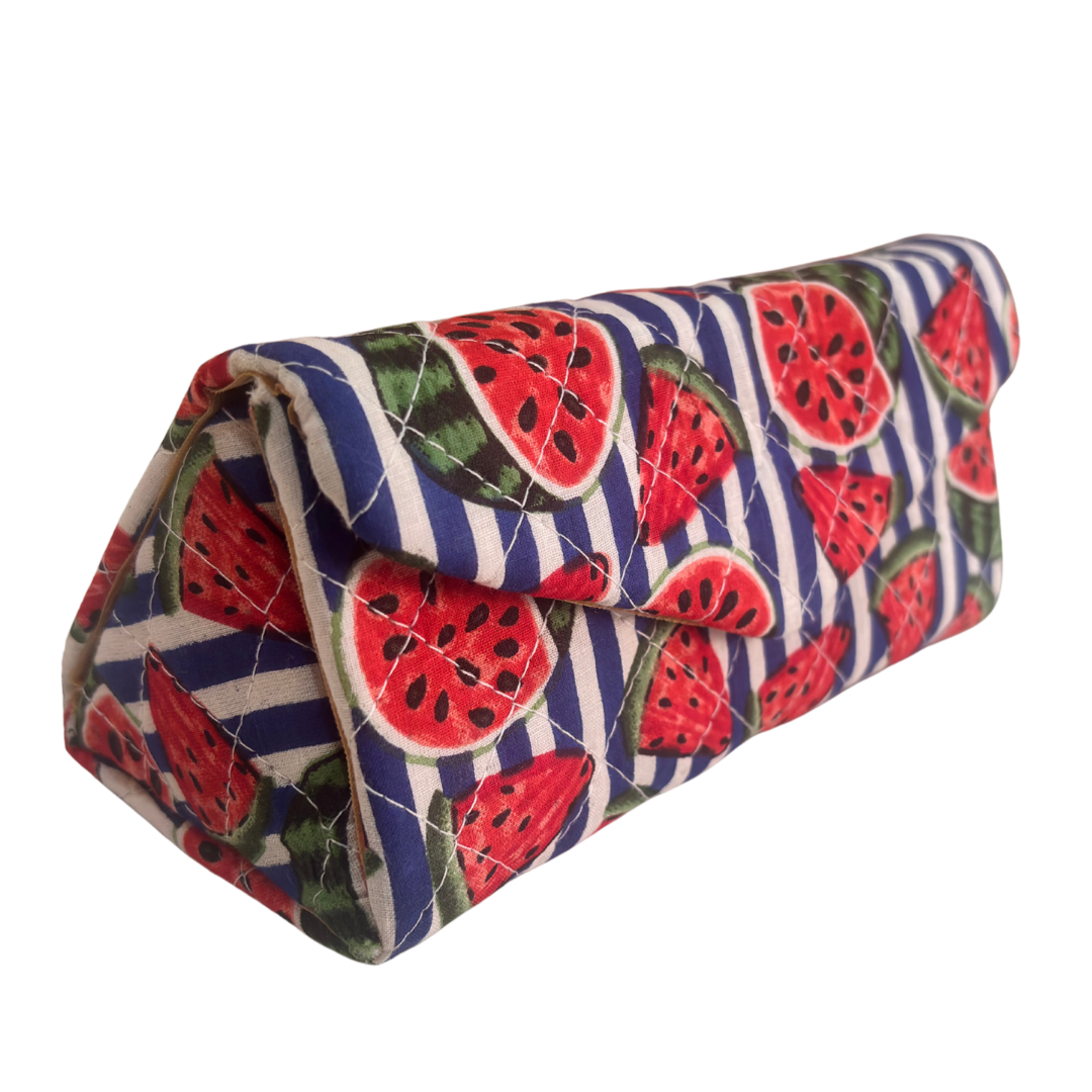 The House of RajPadmini Foldable Cotton Sunglass Case with Magnetic Closure