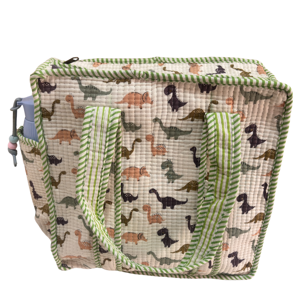 RajPadmini Handcrafted Quilted Cotton Ghar Se Mandir Edition - Tiffin & Pooja Carrier Collection