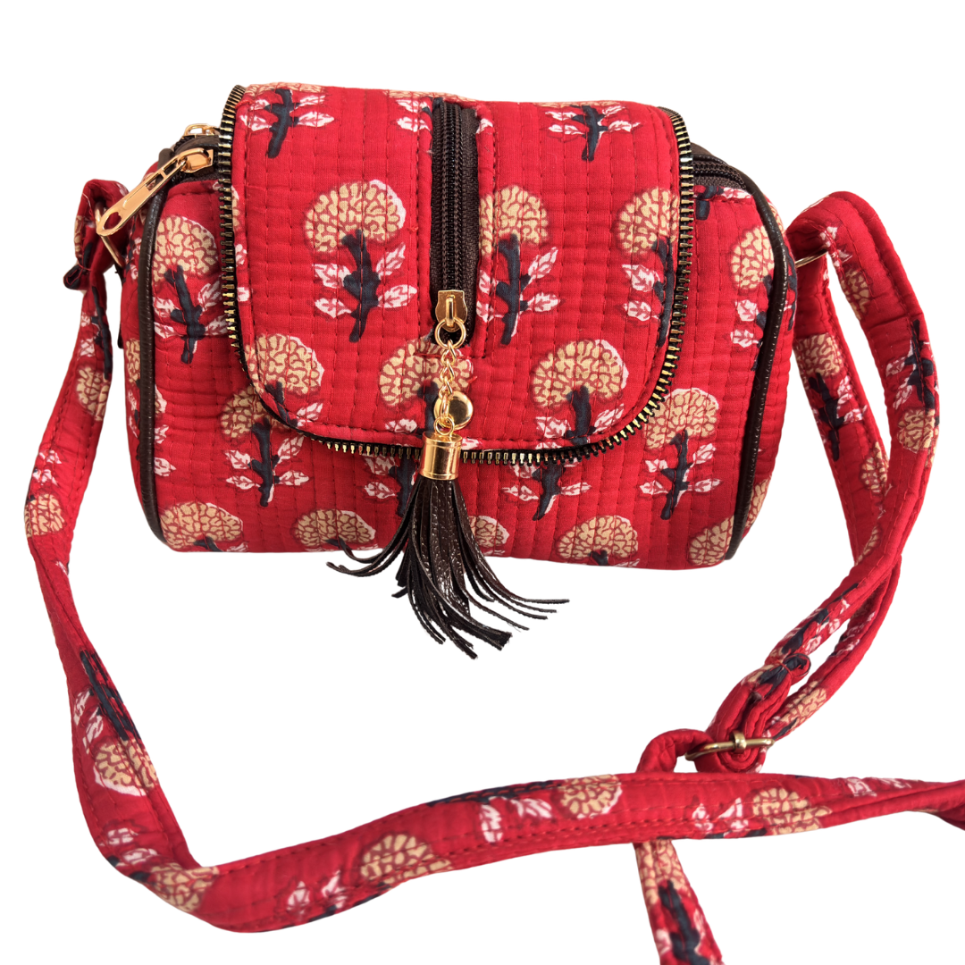 RajPadmini Handcrafted Quilted Cotton Sling Bag