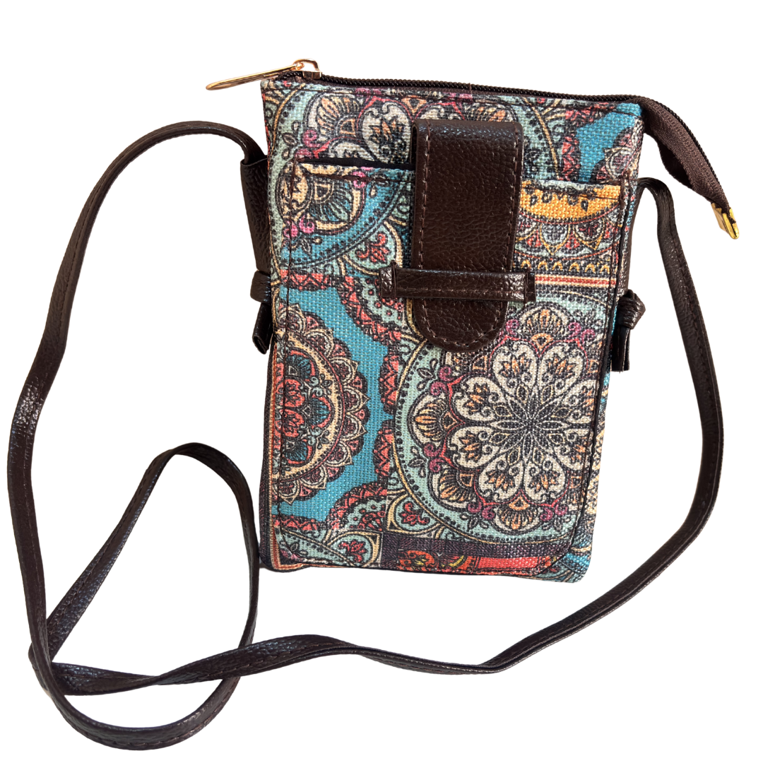Mobile Sling Bag for Women | Printed Crossbody Phone Bag for Travel & Daily Use | The House of RajPadmini