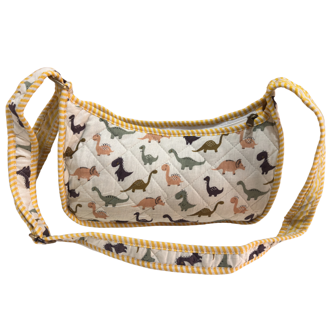 Quilted Cotton Moon Sling Bag for Women | Handcrafted Moon Crossbody Bag for Daily & Casual Wear | The House of RajPadmini