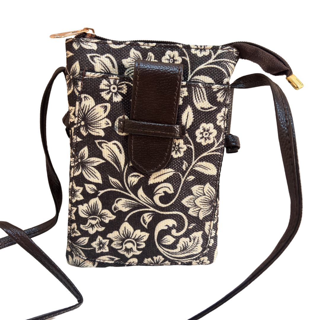 Mobile Sling Bag for Women | Printed Crossbody Phone Bag for Travel & Daily Use | The House of RajPadmini