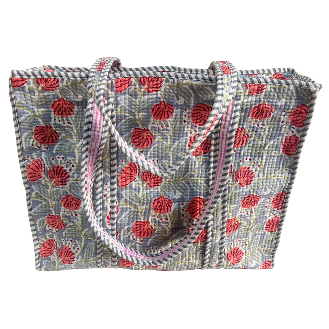 The Bazaar Bhoot Edition:- Premium Cotton Quilted Shopping Tote Bag