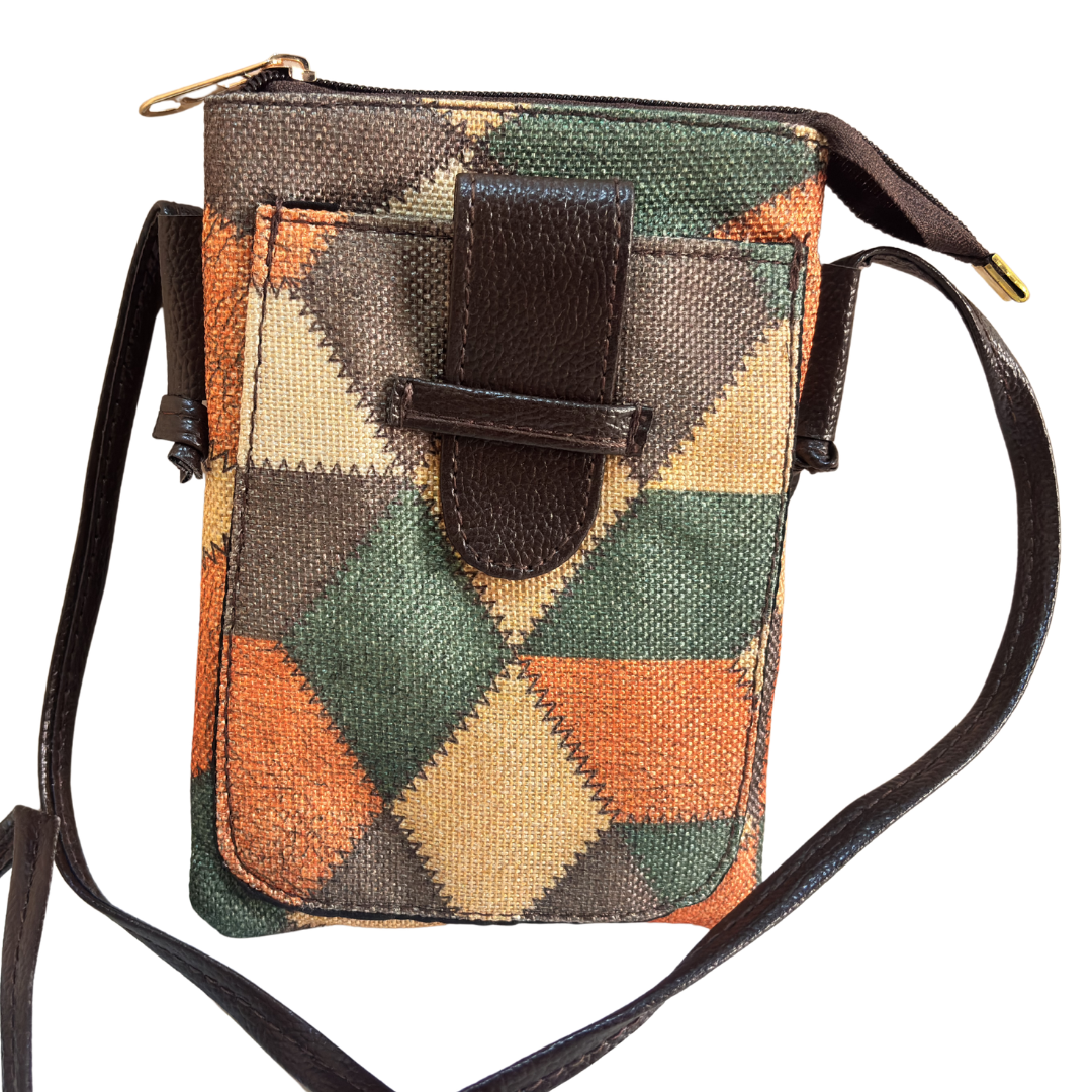 Mobile Sling Bag for Women | Printed Crossbody Phone Bag for Travel & Daily Use | The House of RajPadmini
