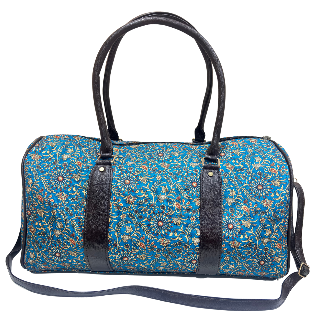 The Maharani Voyager Duffle Bag - Azure Dreams Collection