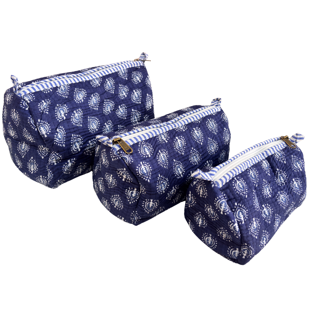 The Alfred Edition Multipurpose Travel Organizers:- Premium Handcrafted Waterproof Quilted Cotton Beauty/Travel Organizer Bag for Men & Women