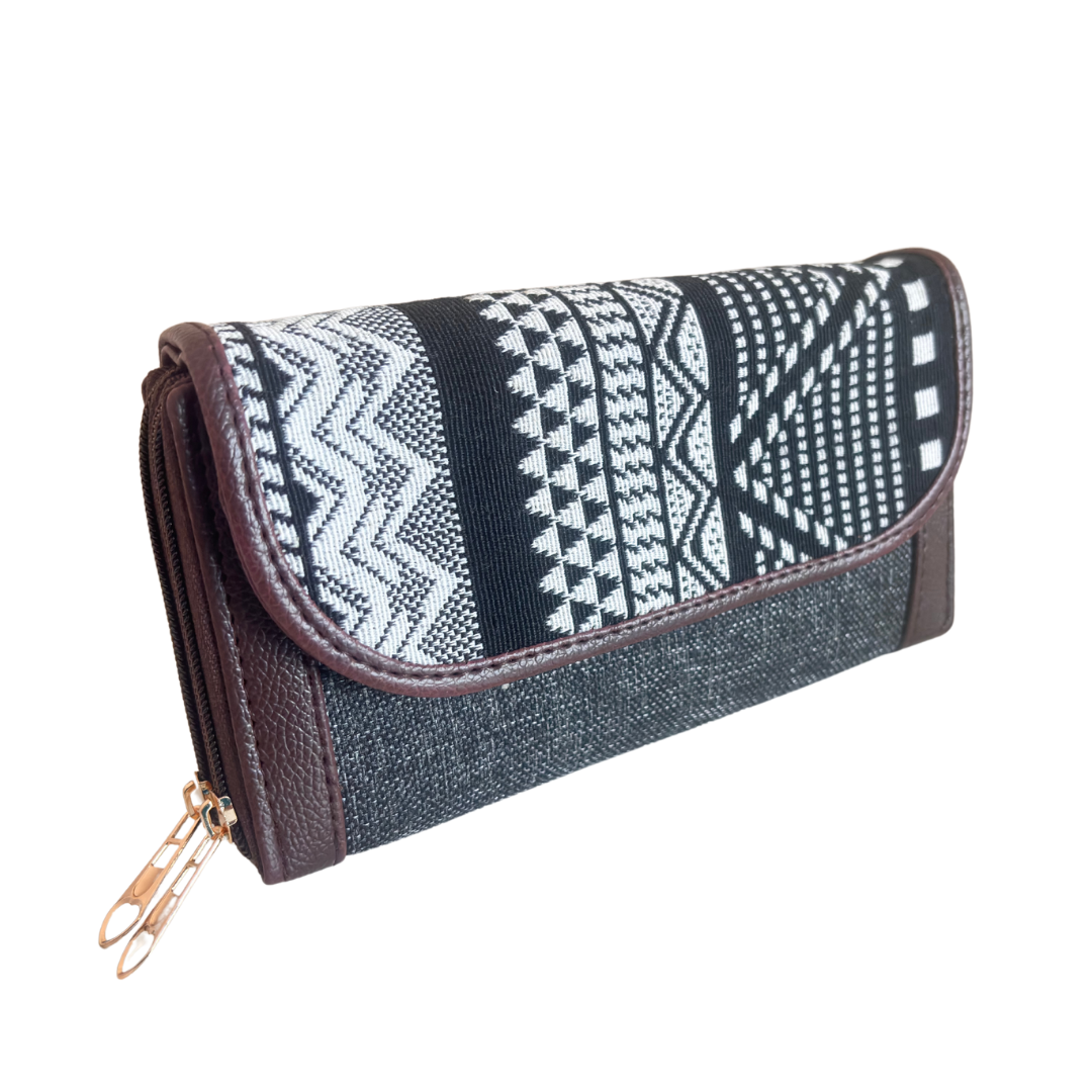 The Hamsafar Edition:- Women's Ethnic Jute Fabric Wallet with Double Partition