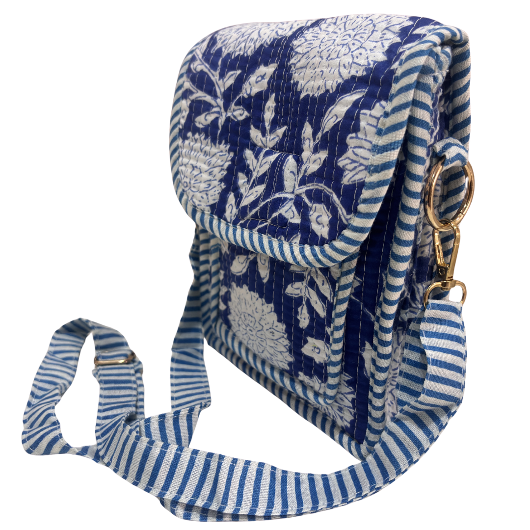 Quilted Cotton Mobile Sling Bag | The House of RajPadmini