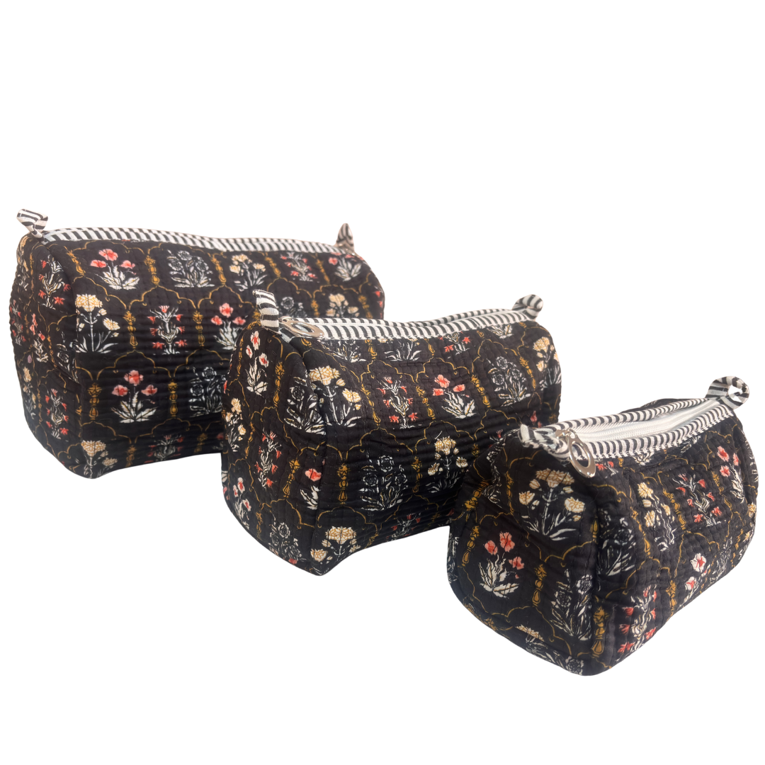 The Alfred Edition Multipurpose Travel Organizers:- Premium Handcrafted Waterproof Quilted Cotton Beauty/Travel Organizer Bag for Men & Women