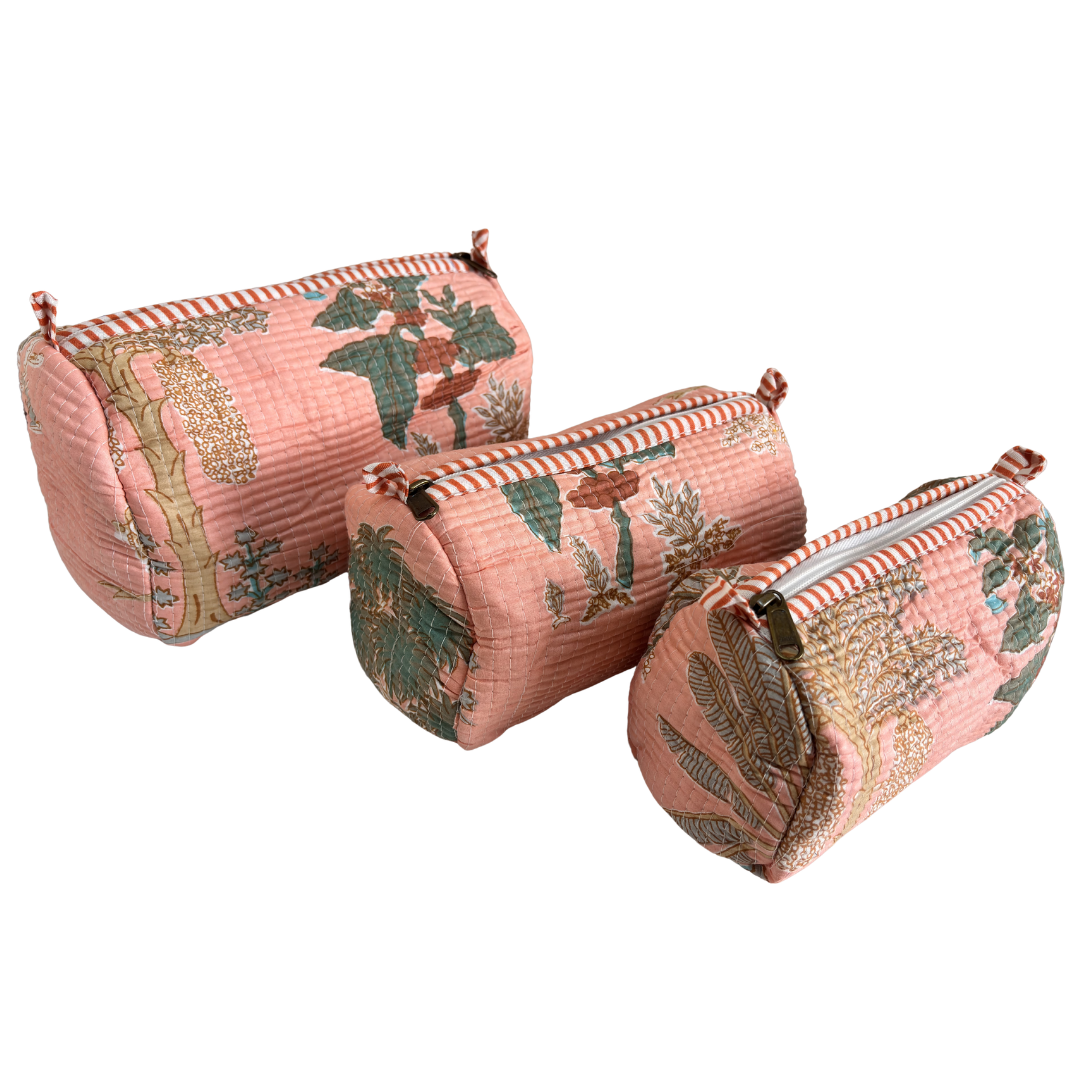 The Alfred Edition Multipurpose Travel Organizers:- Premium Handcrafted Waterproof Quilted Cotton Beauty/Travel Organizer Bag for Men & Women