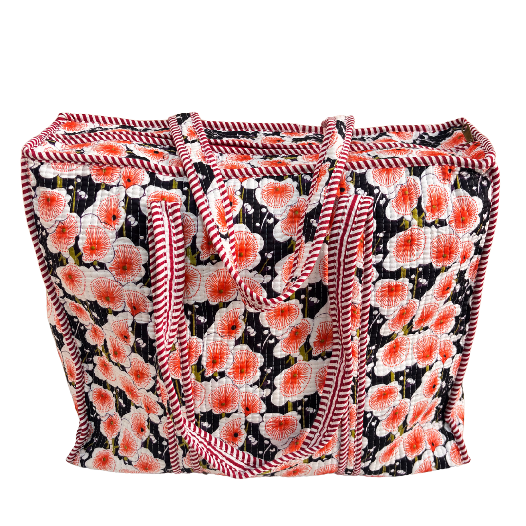 The Bazaar Bhoot Edition:- Premium Cotton Quilted Shopping Tote Bag