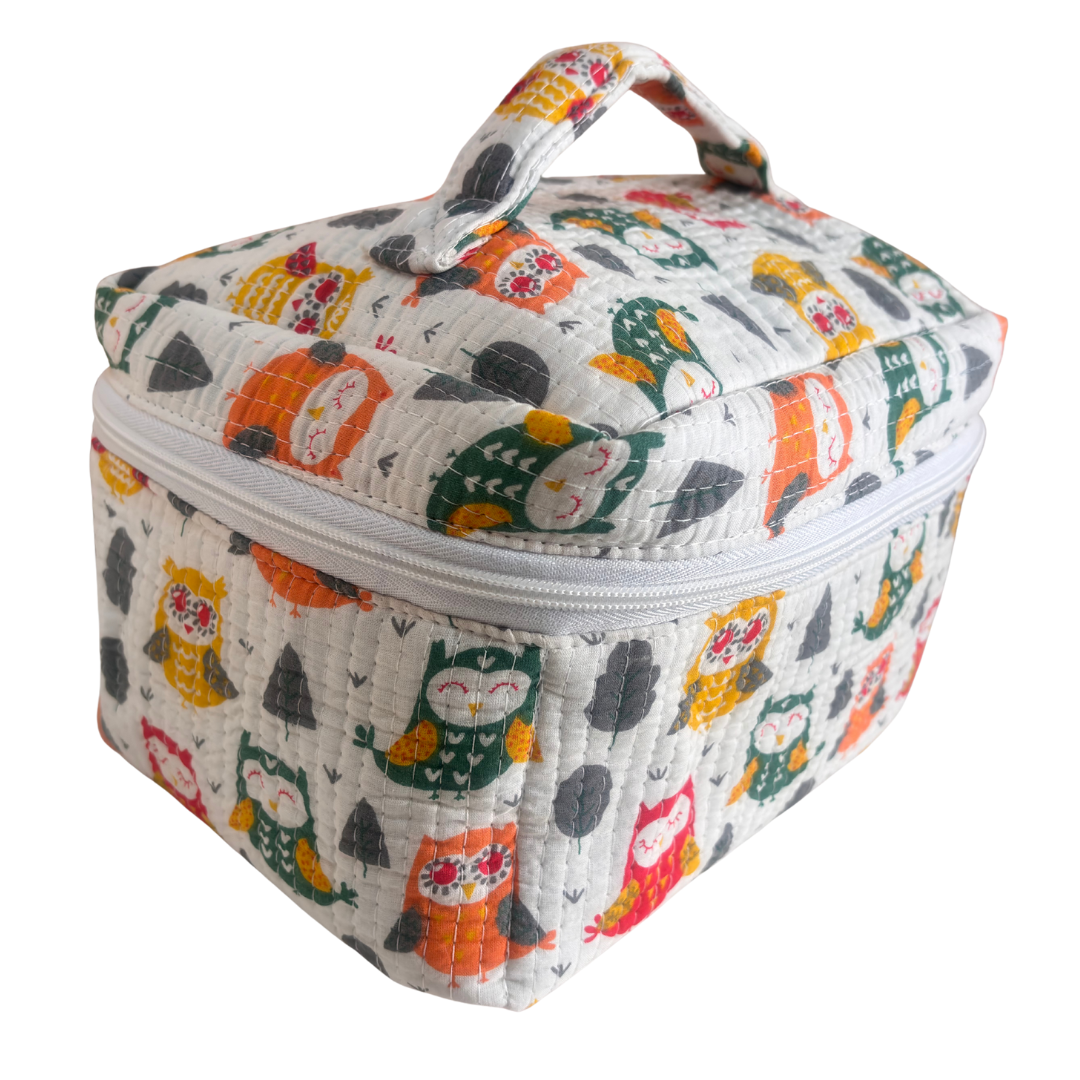 The House of RajPadmini Quilted Cotton Cosmetic Case