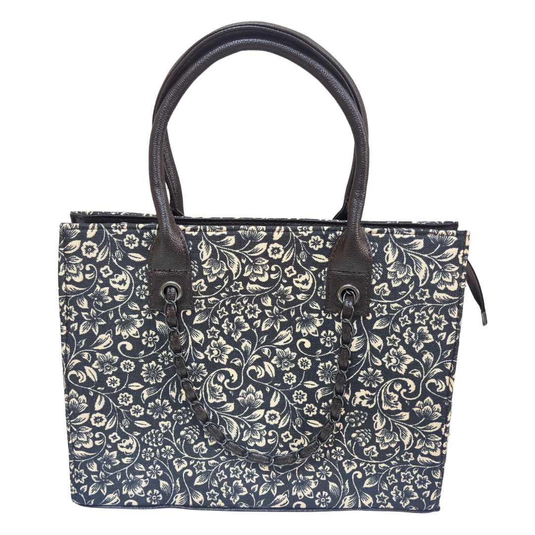 The House of RajPadmini Printed Tote Bag Set with Complementary Pouch