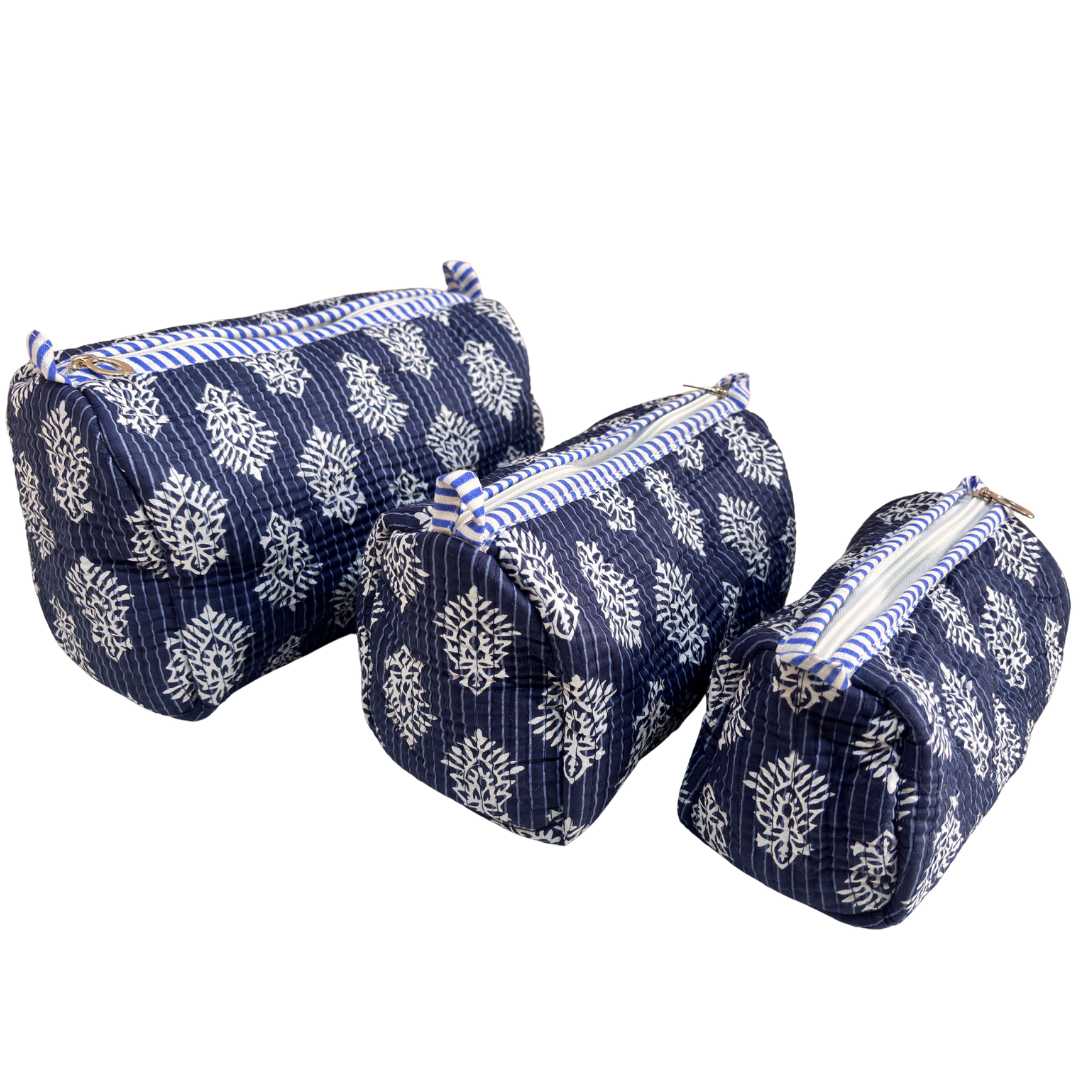 The Alfred Edition Multipurpose Travel Organizers:- Premium Handcrafted Waterproof Quilted Cotton Beauty/Travel Organizer Bag for Men & Women