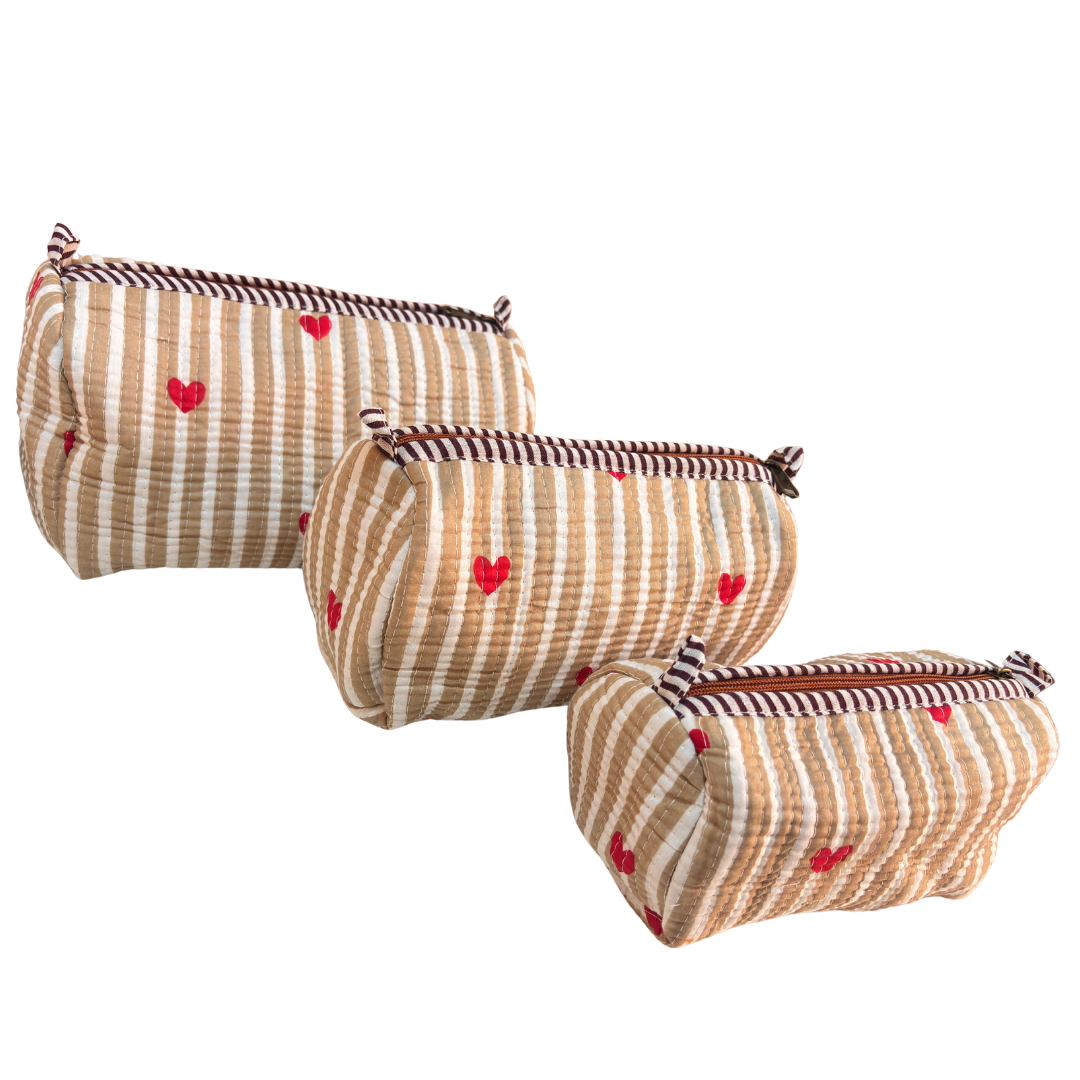 The Alfred Edition Travel Accessory:- Premium Handcrafted Waterproof Quilted Cotton Beauty/Travel Organizer Bag for Men & Women