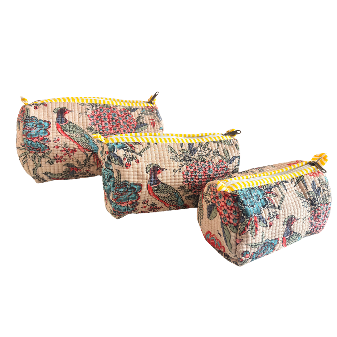 RajPadmini 4-in-1 Super Mom's Edition COMBO : Premium Quilted Tote Bag + 3 Waterproof Pouches = Your Complete Organization Solution!