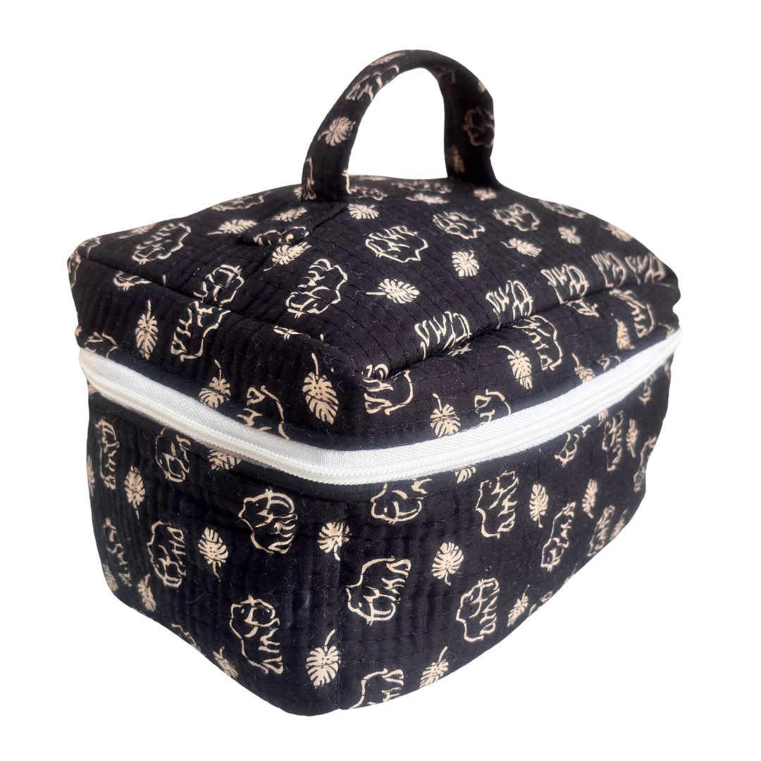 The House of RajPadmini Quilted Cotton Cosmetic Case