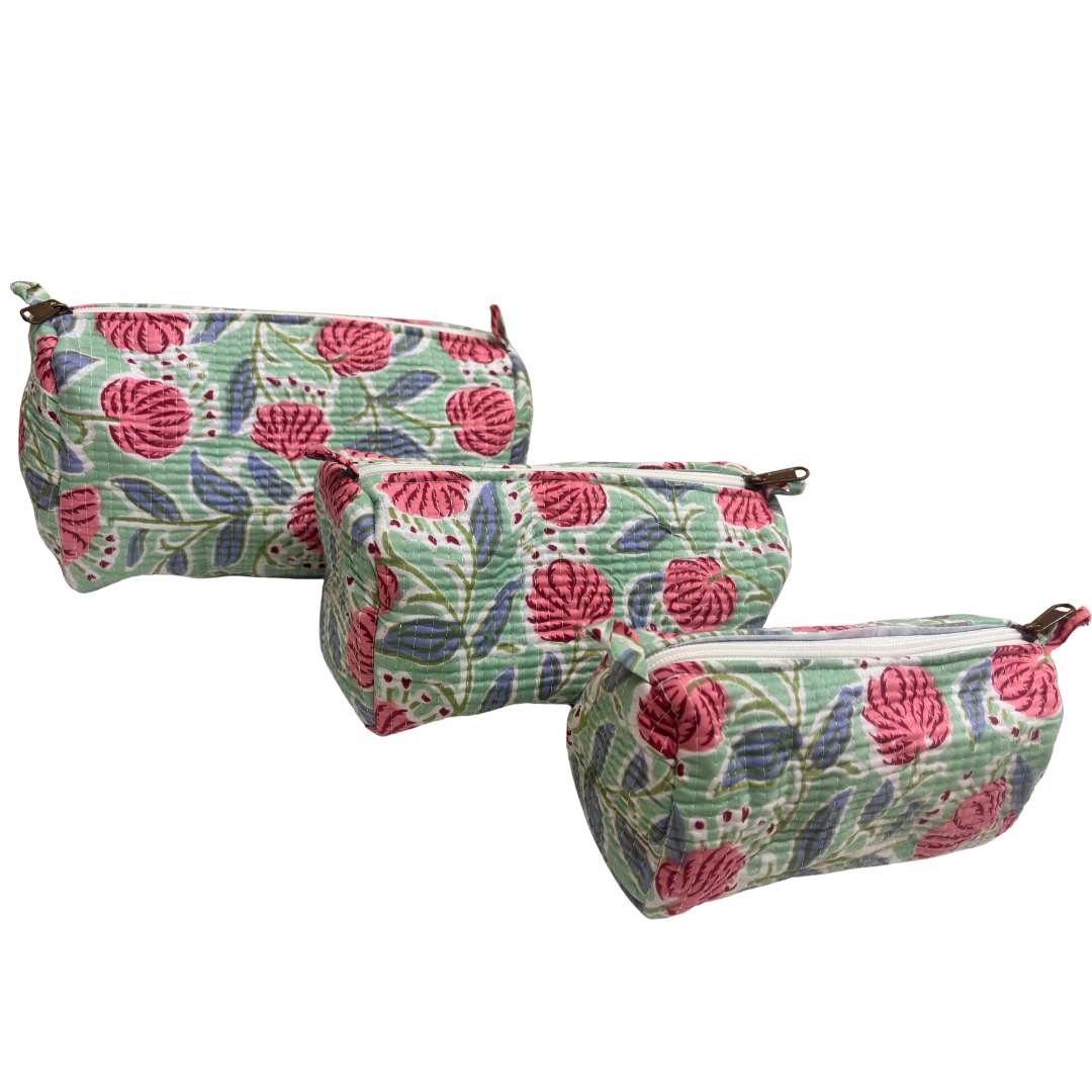 The Alfred Edition Multipurpose Travel Organizers:- Premium Handcrafted Waterproof Quilted Cotton Beauty/Travel Organizer Bag for Men & Women